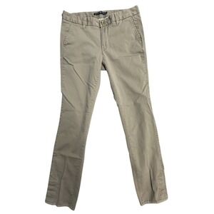 Gap Pants Kids Size 4 Khaki Stretch Adjustable Waist and Button Pant Hem Uniform